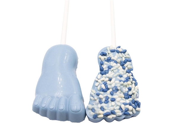 Chocolade baby lolly blauw per stuk